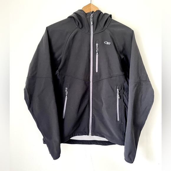 Outdoor Research Jacket Women’s Medium Black Ferrosi Grid Hooded Jacket - Picture 1 of 6